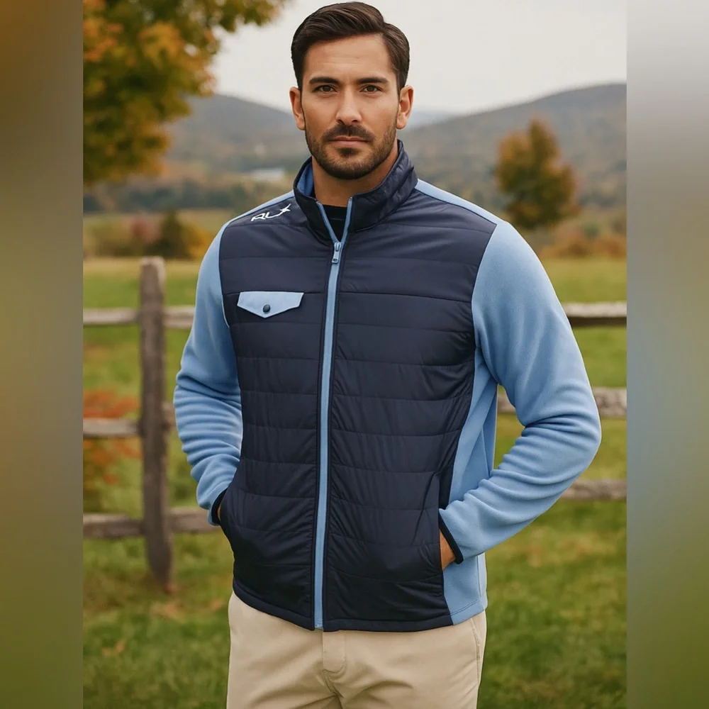 RLX Ralph Lauren Men’s New England Prep Primaloft Fleece Full Zip Jacket XXL‎